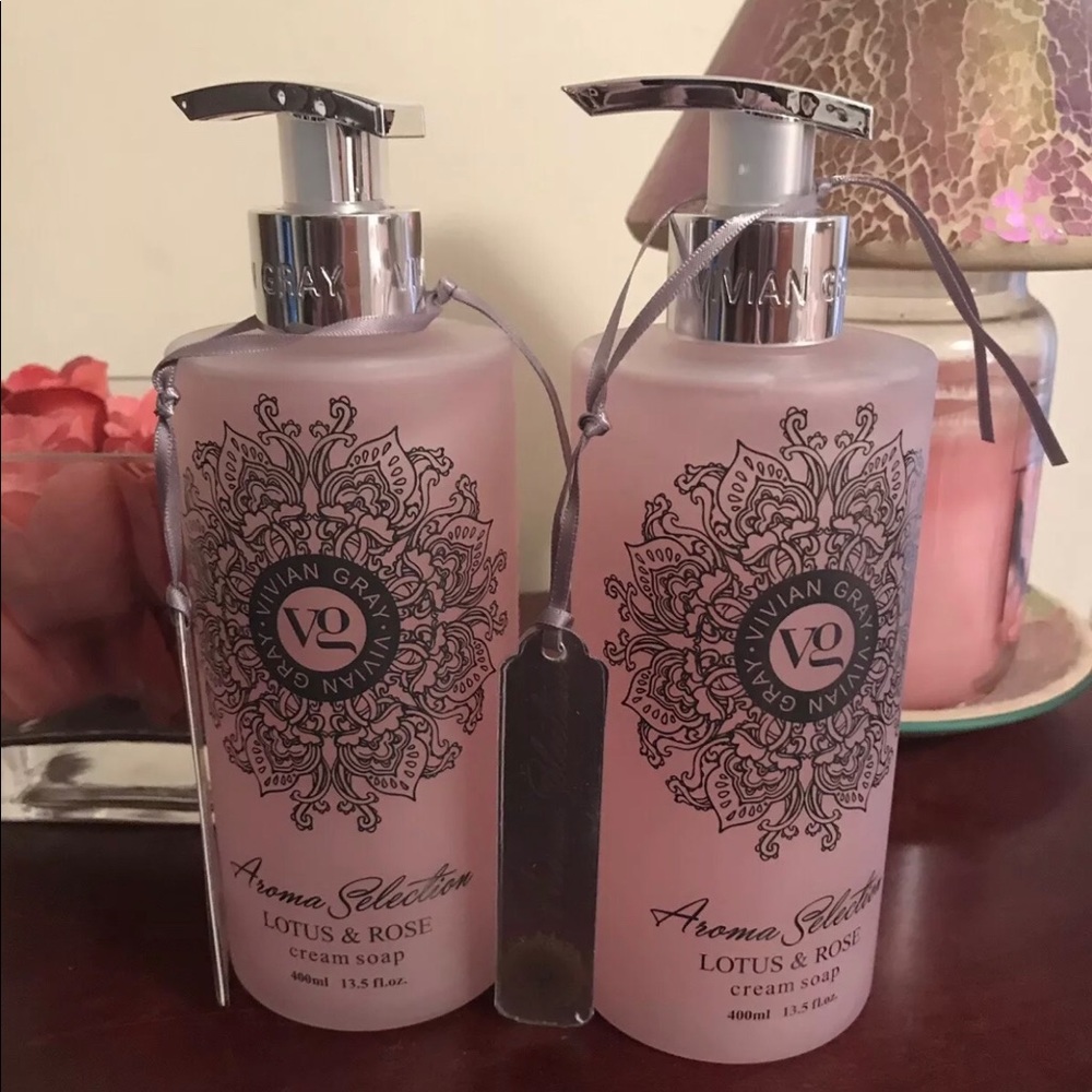 2 Vivian Gray Cream Hand Soaps 13.5 oz Bottles